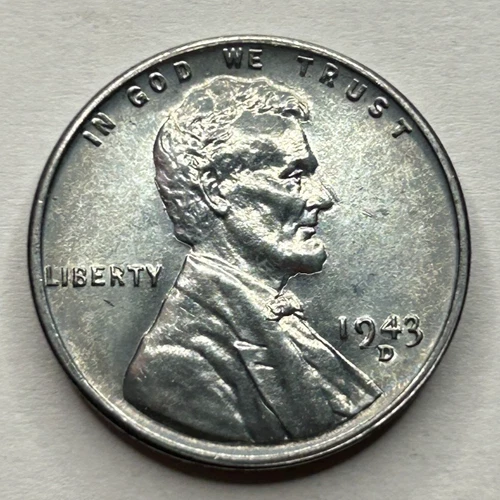 Uncirculated 1943-D Denver Mint Steel Lincoln Wheat Cent - 07