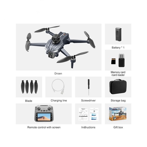 Airdrop GPS Drone 4.5" Screen Intelligent Obstacle Avoidance 4K Camera UAV - Picture 19 of 21