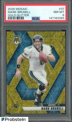 2025 Panini Mosaic Football Gold Glitter Mark Brunell #37