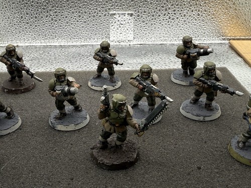 Warhammer 40k Astra Militarum 10x Cadian Shock Troopers Well Painted - Picture 3 of 22