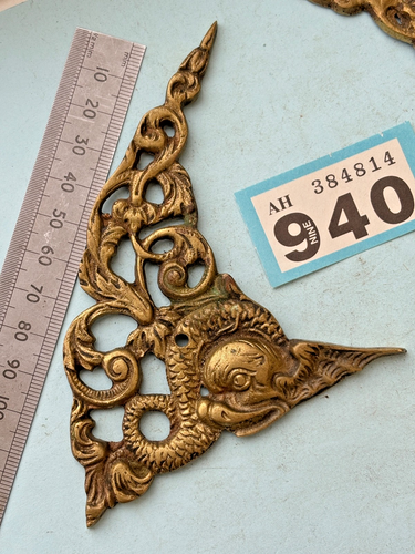 Longcase Clock grandfather clock Spandrels 2 dolphin arch spandrels lots picture - Foto 8 di 8