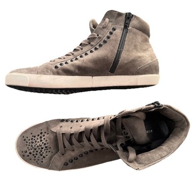K&S Kennel & Schmenger Hightop Sneaker Gr. 41 Anthrazit  Grau mit Strass UK 7,5