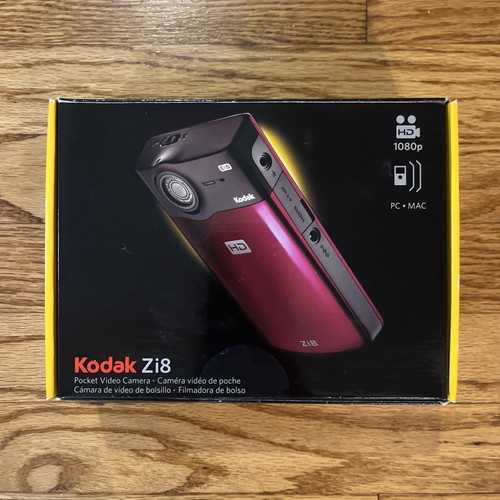 Kodak Zi8 High Definition Pocket Video Camera W/ Box 8GB SD Card, Cables Tested - Picture 2 of 6
