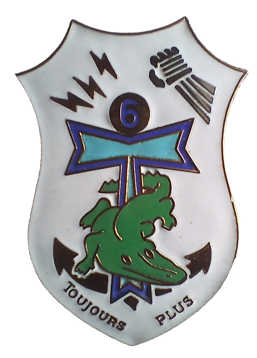 Insigne Tissu Marine Française – 6e Compagnie De Commandement Et De Transmission (occasion)