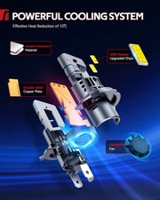 LED 30000LM 100W 9003/hb2 Fendinebbia LED Lampadine Super Luminose Bianco - Miniatura 3