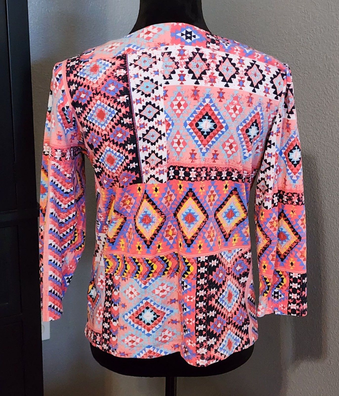 Ruby Rd Womens Blouse Medium Multicolor Aztec Geo… - image 2