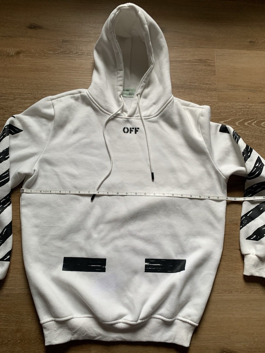Off-white Virgil Abloh White Hoodie Main Label Medium Cross Arrows