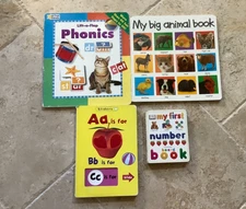 Children’s Homeschool/Educational Books Pre-k Assorted -Phonics+ More (Lot of 4)
