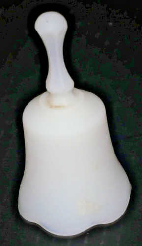 Campana Fenton Vintage Marfil Vidrio Satinado Pintada a Mano J. Cutsh Flores Árboles y Más - Imagen 3 de 5