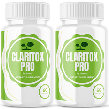  2 Pack Claritox Pro Capsules For Clarity, Stability, Reduce Dizziness 120 ct 