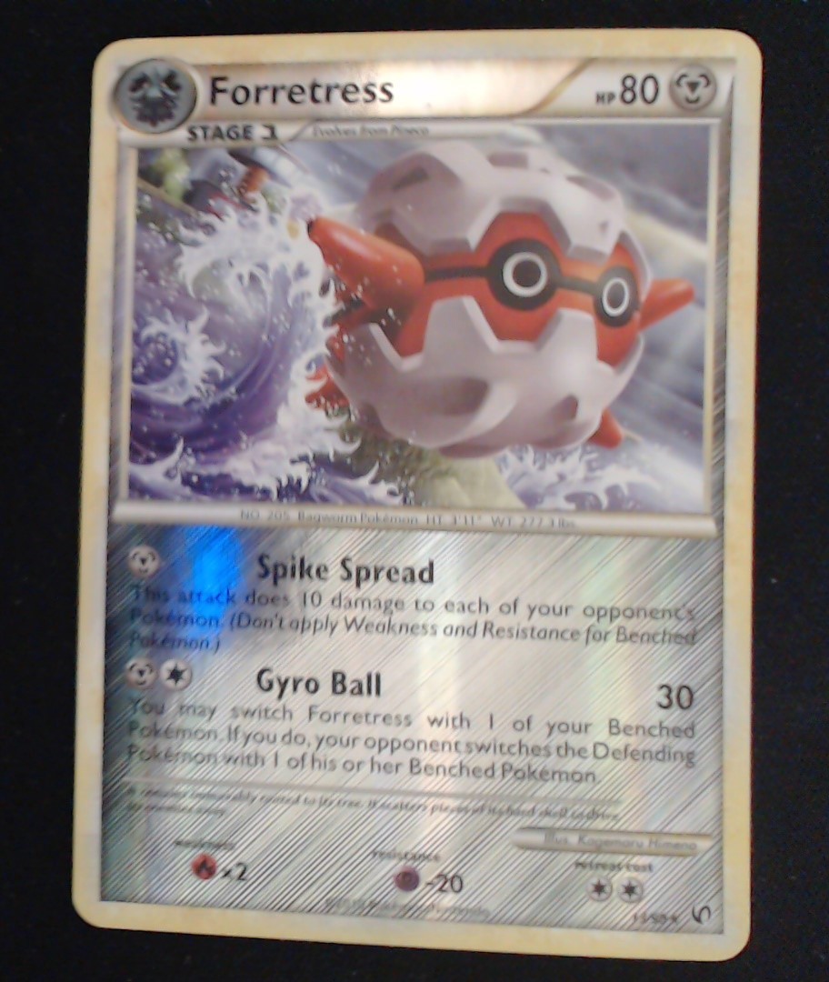 Forretress 13/90 Rare HGSS Undaunted Pokemon Reverse Holo Near Mint