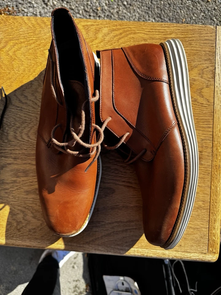 Zapatos de vestir Oxford con cordones punta redonda de cuero marrón H&M para hombre talla US 11,5 EUR 45 Foto 2 de 3