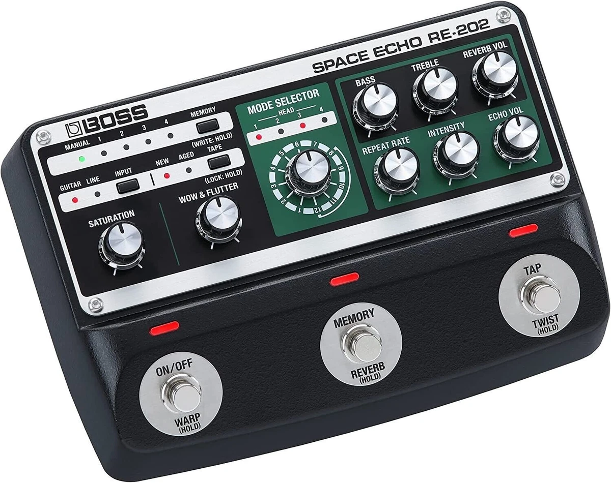 BOSS RE-202 Space Echo Delay Reverb Tape Echo Style Effects Pedal