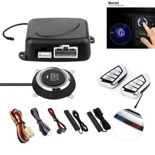 Keyless Entry Engine Start Alarm System Push Button Remote Control Kit SUV Car