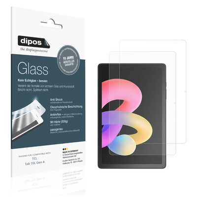 2x Schutzfolie für TCL Tab 10L Gen 4 matt - Anti-Shock 9H Folie dipos Glass