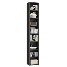 Homfa 8-Tier Tall Wood Bookcase, 71'' Storage Organizer with Adjustable Shelves
