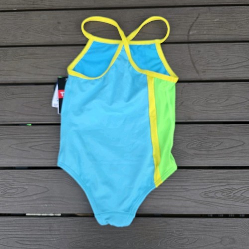 TYR Durafast Simone Manuel Girl's Oasis Splice Diamondfit Swimsuit Sz 8 New - Picture 2 of 3