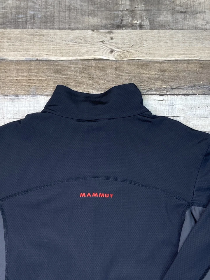 Chaqueta híbrida de capa media Mammut para hombre L negra rendimiento resistente cremallera completa elástica Foto 4 de 4
