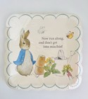 Meri Meri PETER RABBIT Beatrix Potter 9” PAPER PLATES (16) Square Scalloped