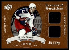 2008-09 Upper Deck Artifacts Treasured Swatches Dual Rick Nash 129/199 Columbus