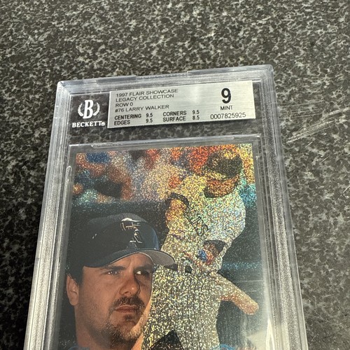 1997 Flair Showcase Legacy Collection Fila 0 Larry Walker /100 BGS 9 Rockies MVP - Foto 3 di 4