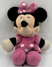 Disney Minnie Mouse Plush Pink Dress Bow Stuffed Animal 12  Just Play