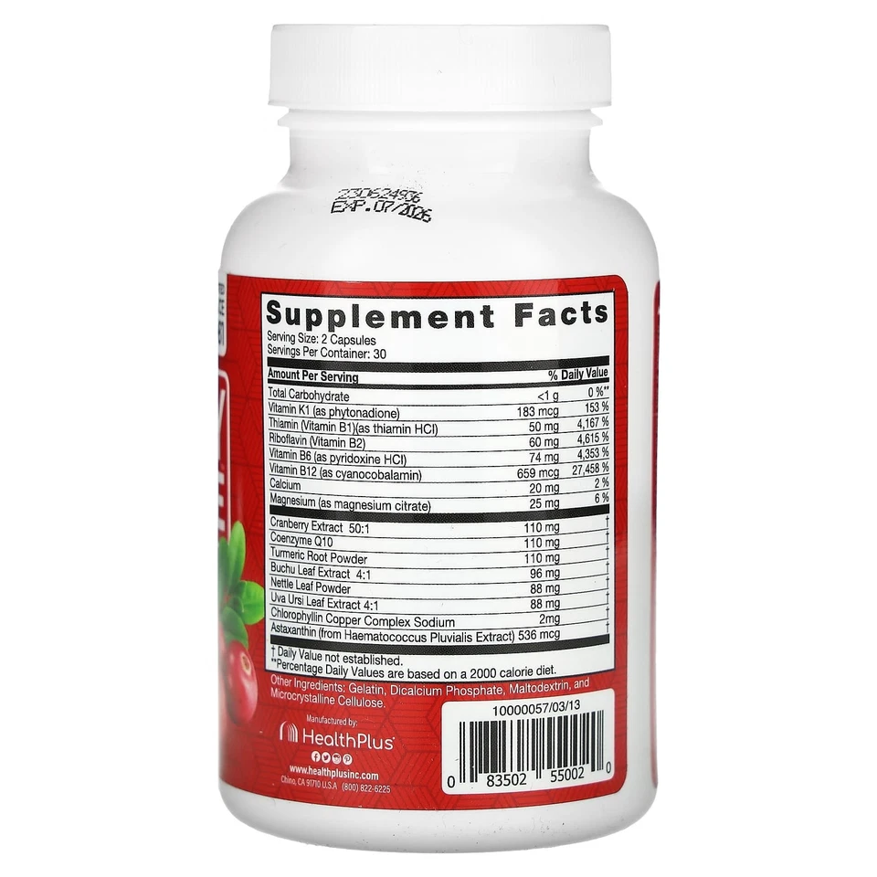 Health Plus Kidney Cleanse & Healthy Function, 550mg, 60 Kapseln - Bild 2 von 2