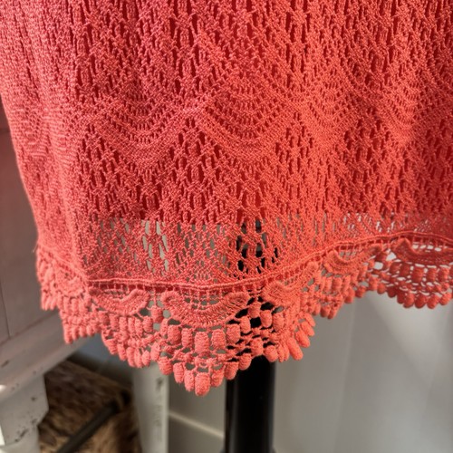 Downeast Bodycon Dress Size 6 Coral Color Fully Lined Stretch Bright Classy - Picture 5 of 10