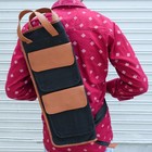 Drum Stick Bag Canvas & Leather Drumstick Case Sticks Holder Gift for Drummer