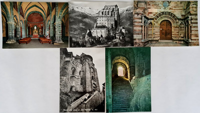 Kirchen Bauwerke: 5 x Sacra di S. Michele Torino Turin Italy Italien ~1960/70