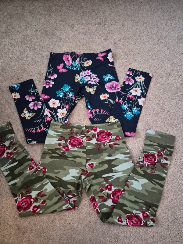WONDER NATION Girls Multi color Pair of Leggins Size 10-12 NWOT