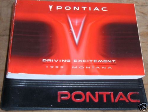 99 Pontiac Montana Owners Guide Factory OEM L@@K Nice - Picture 1 of 1