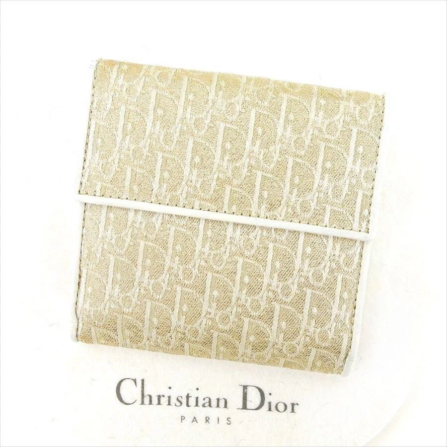 Portefeuille Dior portefeuille pliant portefeuille trotteur blanc or femme authentique d'occasion T4454
