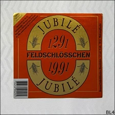 Feldschlosschen Jubile 1991 Beer Label (BL4)