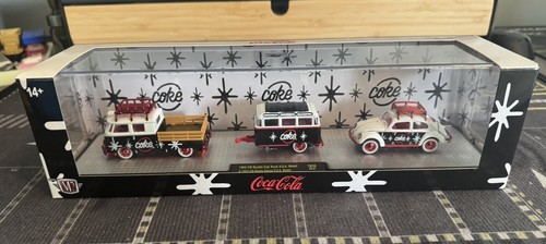 M2 Machines Hauler Coca Cola 1/750 Chase 1960 VW Double Cab & VW Beetle 🖤❤️🖤