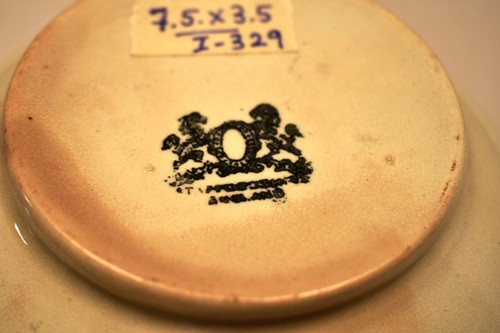 Antique English Spongeware Bowl with Floral Band Design Circa 1890 Three Color - Picture 10 of 10