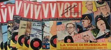 VOCI STORICHE MUSSOLINI FASCISMO DISCORSI RIVISTA+DISCO 45 Giri 1959