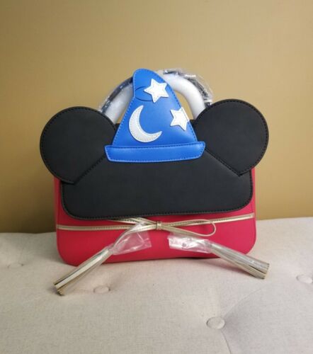 Loungefly Disney Fantasia Sorcerer Mickey Mouse Cosplay Umhängetasche NEU - Bild 2 von 12