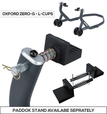 Oxford ZERO-G Motorrad Fahrerlager Ständer L-Cups Motorrad Hebepads