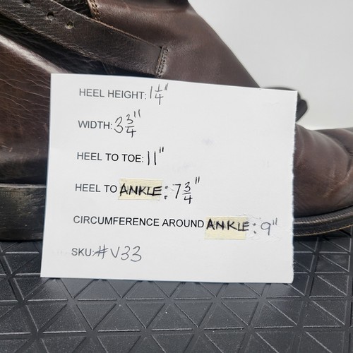 Botas al tobillo de cuero marrón Sergio Rossi talla EU 38,5/US 8,5 para mujer - Imagen 8 de 10