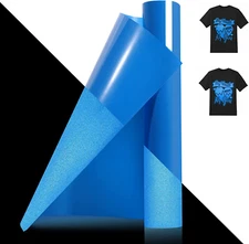 Royal Blue Reflective HTV Heat Transfer Vinyl 12" X 5Ft Blue Heat Press Iron...