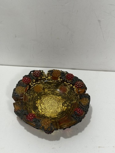 Vintage Anchor Hocking Sereno Spaghetti String Berry Gems Ashtray Bowl MCM RARE - Picture 3 of 10