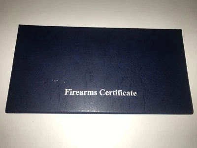 DOBLE CERTIFICADO DE ARMAS DE FUEGO AZUL-PLATA-impreso/portacartas/cartera - sgc/fac