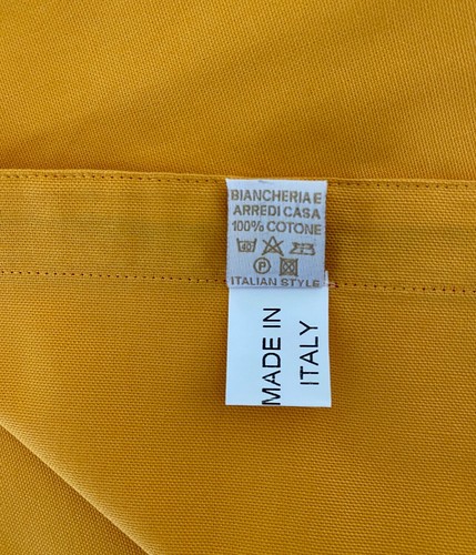 Italian Tablecloth Bordered by Domus 100%Cotton Yellow, Red 180x220cm, 140x180cm - Picture 20 of 28