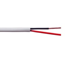 500' 16 AWG 2 Conductor Unshielded Plenum Security Alarm Cable White 300V