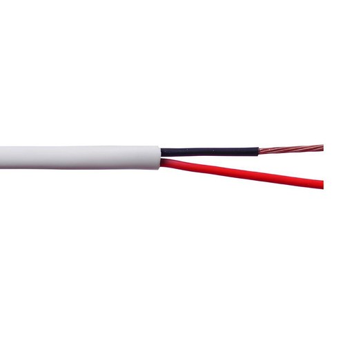 500' 16 AWG 2 Conductor Unshielded Plenum CMP Security Alarm Cable White 300V - 第 1/2 張圖片