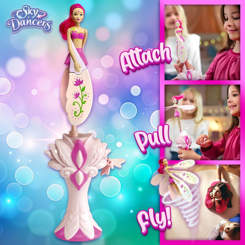 Fuchsia Fantasy – the Original Flying Doll Toy – Pull String Powered, Use Indoor - Picture 4 of 15