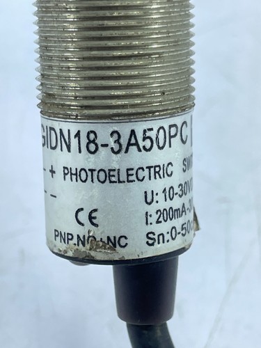 Ideal GIDN 18-3A50PC Photoelectric Switch 10-30 VDC 200mA-300mA 0-50cm - Picture 7 of 19