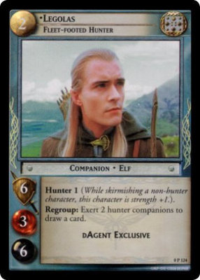 LOTR TCG 0P124 Legolas Fleet-footed Hunter DAgent Foil Promo  LP/NM
