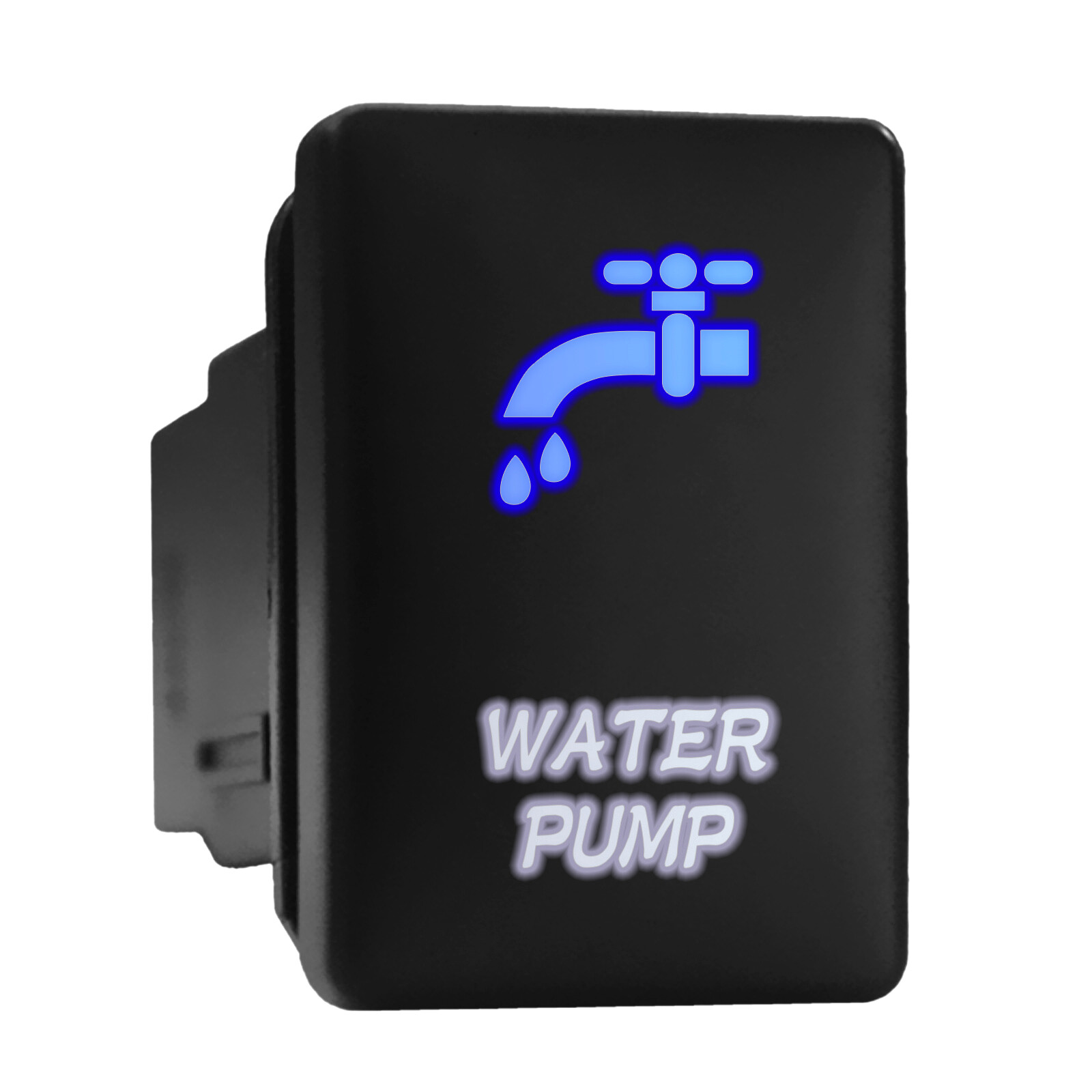 Toyota Water Pump with Blue/White LED Backlit Short Push Button 1.28x0.87in
